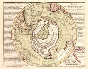 Carte des Terres Australes de Philippe Buache (segunda versión, c 1757, de la Biblioteca del Congreso)